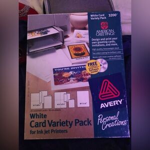 Avery White Card Variety Pack for Inkjet Printers